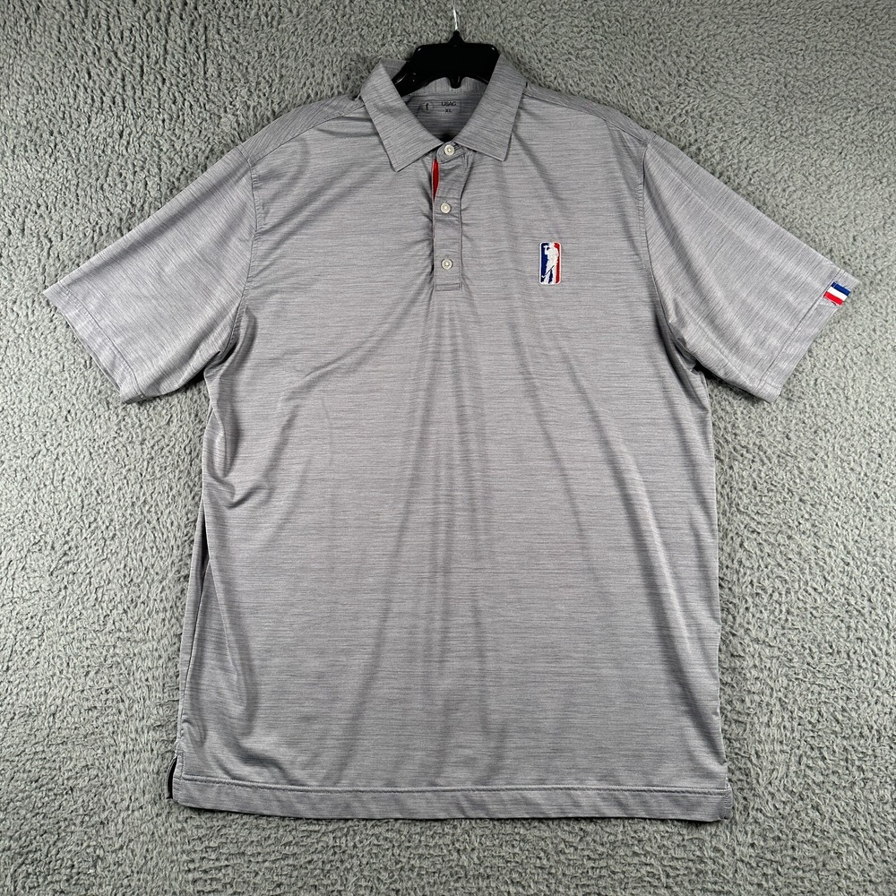 USAG U Suck At Golf Short Sleeve Stretch Polo Golf Shirt Mens XL‎ Gray